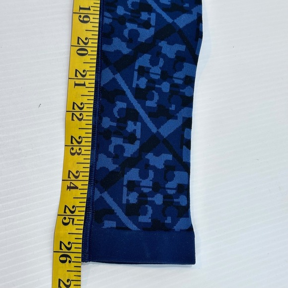 Tory Burch Seamless Legging XS Prismatic T Monogram Jacquard High Waist Italy - Picture 10 of 11
